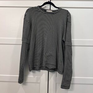 Back Beat Co. Striped Black & White Long Sleeve Tee